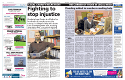 LEGAL CHARITY HELPS FIGHT THE CORNER OF THOSE IN