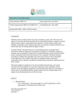 Complaint Procedure - Coastal Carolina University