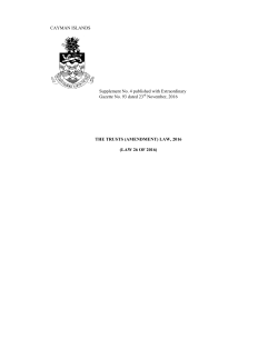 (Amendment) Law, 2016. - Cayman Islands Government
