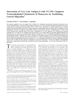 Interaction of Very Late Antigen-4 with VCAM