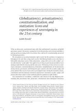 Globalization(s), privatization(s)