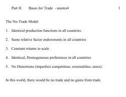 Part II: Bases for Trade - unotes4 1 The No