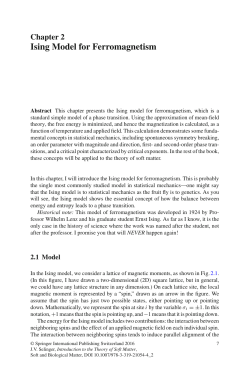 Ising Model for Ferromagnetism
