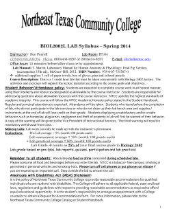 BIOL 2402 - Northeast Texas Community College