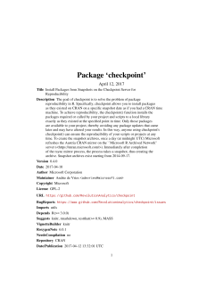 Package `checkpoint`