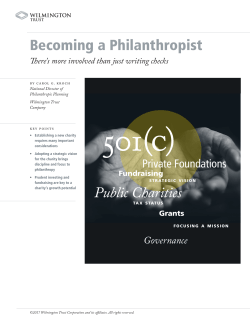Becoming a Philanthropist