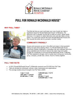 why pull tabs? - Ronald McDonald House of Memphis