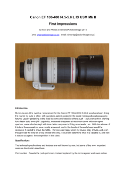 Canon EF 100-400 f4.5-5.6 L IS USM Mk II First Impressions