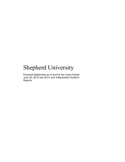Shepherd University - West Virginia Higher Education Policy