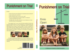 Punishment on Trial - Society for the Teaching of Psychology
