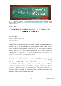 playground songs and chants in ecuador: the