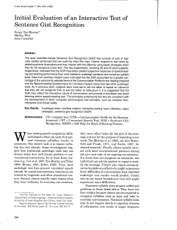 Initial Evaluation of an Interactive Test of Sentence Gist Recognition