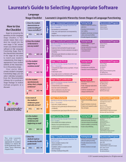 Laureate`s Guide to Selecting Appropriate Software
