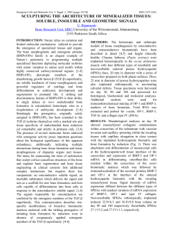 SCULPTURING THE ARCHITECTURE OF MINERALIZED TISSUES