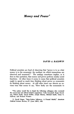 Money and Power - Semantic Scholar