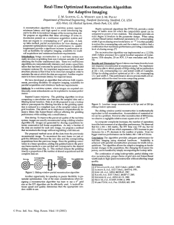 Real-Time Optimized Reconstruction Algorithm for Adaptive