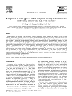 Comparison of three types of carbon composite coatings