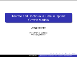 Discrete and Continuous Time in Optimal Growth Models