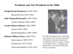 Presidents and Vice Presidents in the 1960s