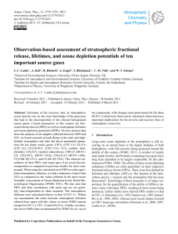 Observation-based assessment of stratospheric fractional release