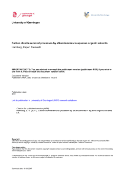 University of Groningen Carbon dioxide removal processes