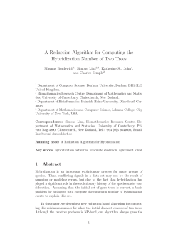 A reduction algorithm for computing the hybridization number of two