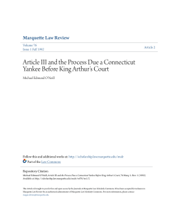 Article III and the Process Due a Connecticut Yankee Before King