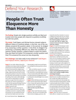 People Often Trust Eloquence More Than Honesty