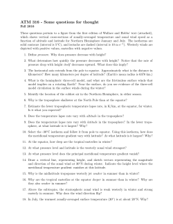 ATM 316 - Some questions for thought