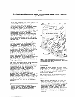 Geochemistry and Geotectonic Setting of Meta~igneous Rocks