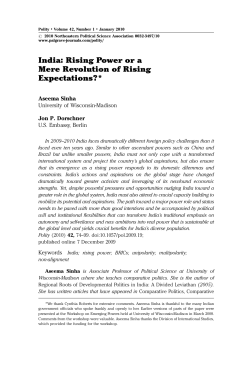 India - Rising Powers Initiative