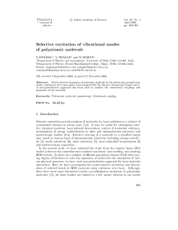 selective excitation of vibrational modes of polyatomic molecule