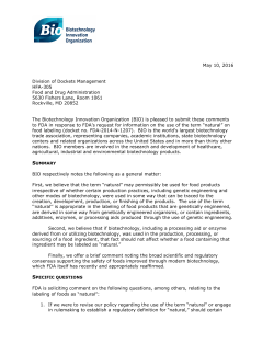 Food and Drug Administration 5630 Fishers Lane, Room