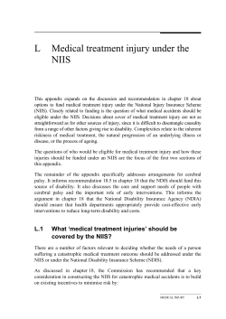 Appendix L: Medical treatment injury under the NIIS