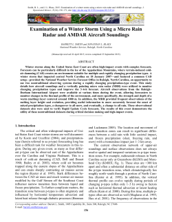 Article Examination of a Winter Storm Using a Micro Rain Radar and