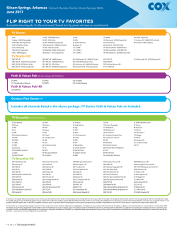 FLIP RIGHT TO YOUR TV FAVORITES