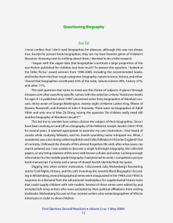 Questioning Biography - Purdue e-Pubs