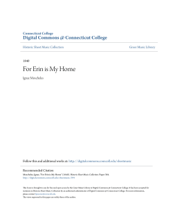 For Erin is My Home - Digital Commons @ Connecticut College