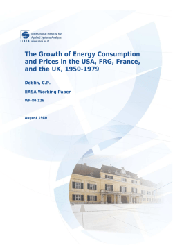 The Growth of Energy Consumption and Prices in the