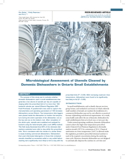 Microbiological Assessment of Utensils Cleaned by Domestic