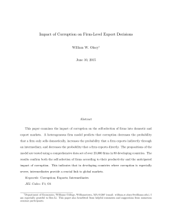 Impact of Corruption on Firm-Level Export