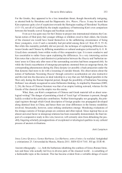 De novis libris iudicia 353 For the Greeks, they appeared to be a