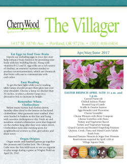 Current CherryWood Village Newsletter