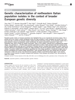 Genetic characterization of northeastern Italian population