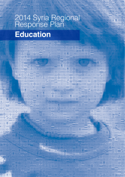 2014 Syria Regional Response Plan Education