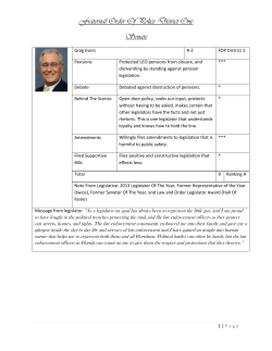 2013 Legislative Report Card