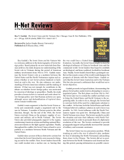 Jaclyn Stanke on The Soviet Union and the Vietnam War - H-Net