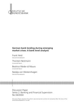 German bank lending during emerging market crises