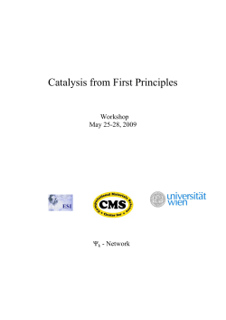 Catalysis from First Principles - Computational Materials Physics