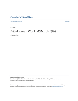 Battle Honours Won HMS Nabob, 1944